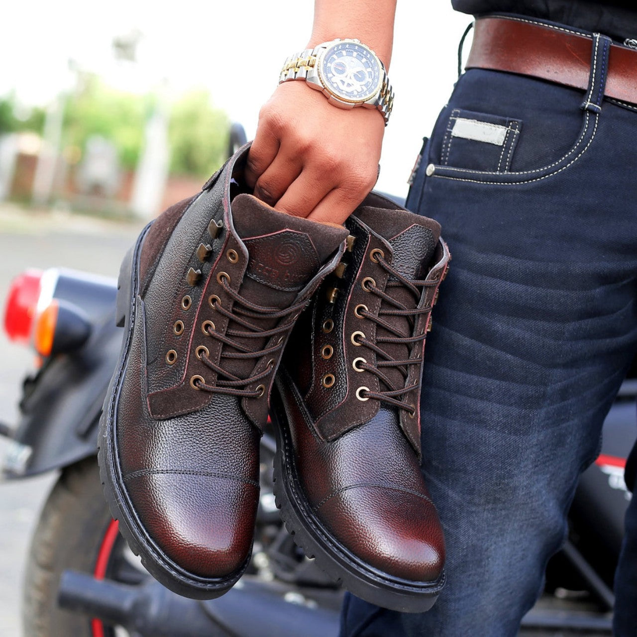 Handmade Leather Trekking and Biking Boots