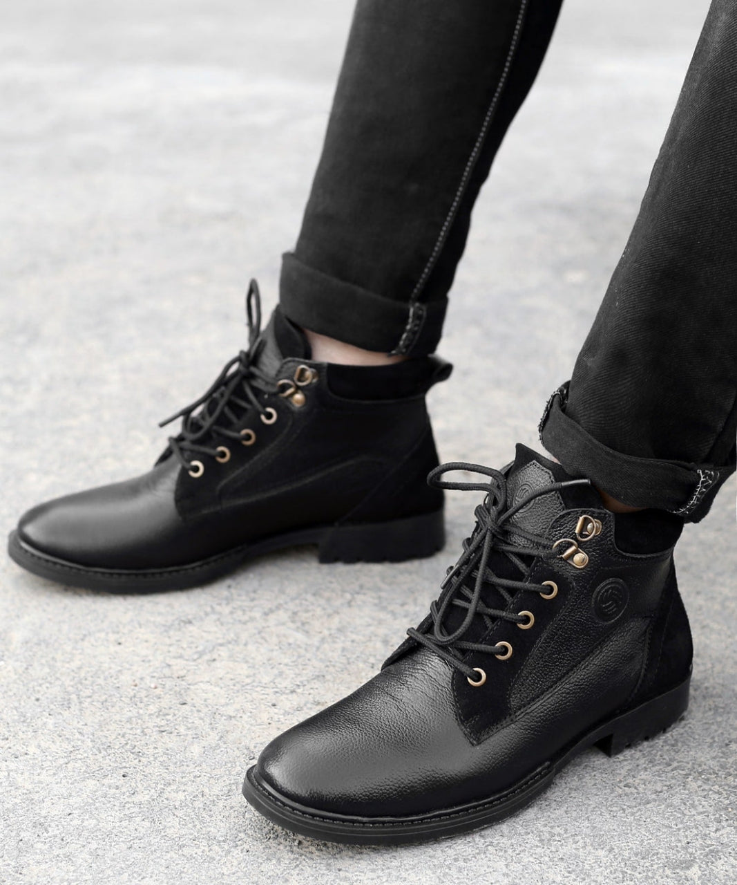 Handmade Classic Leather Boots for Bikers and Hikers