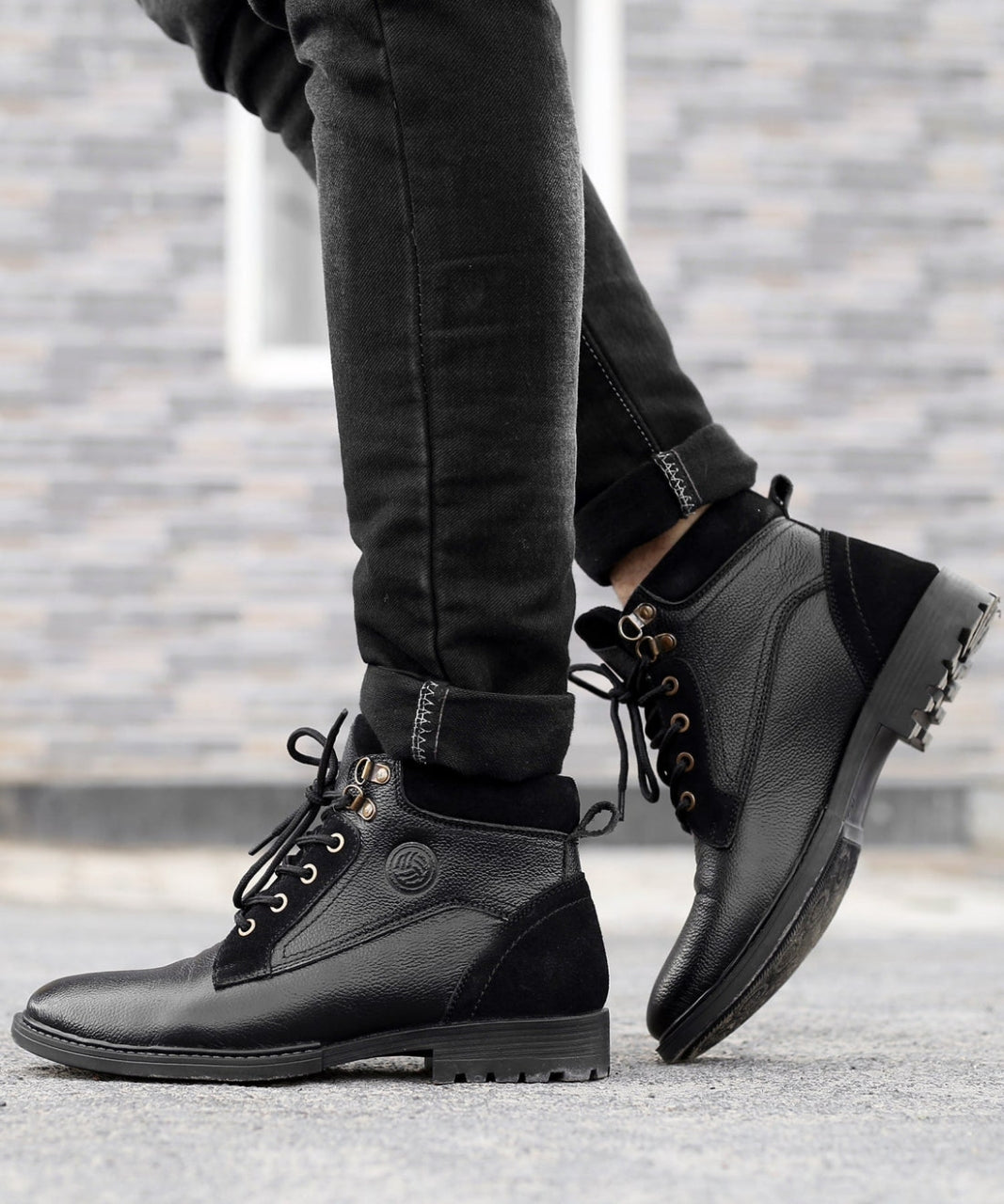 Handmade Classic Leather Boots for Bikers and Hikers