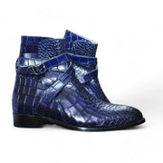 Handmade Blue Alligator Jodhpurs Boot