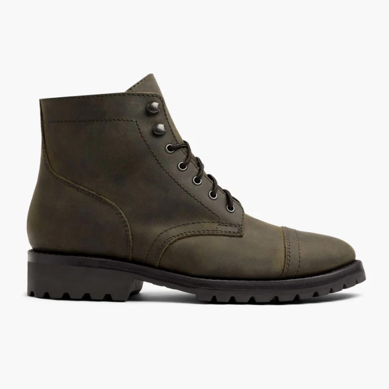 RUGGED MATTE OLIVE WELT BOOTS | - 8