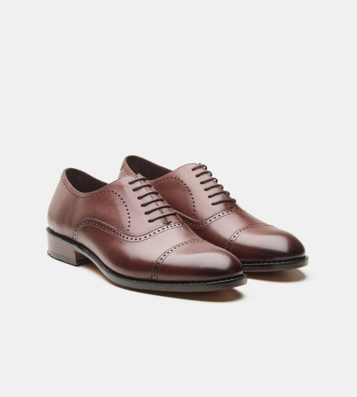 Handmade Brown Captoe Oxford - 9.5
