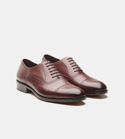 Handmade Brown Captoe Oxford - 9.5