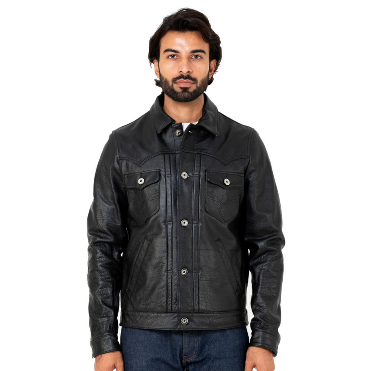 Trucker Type 2 Leather Jacket. - XXL