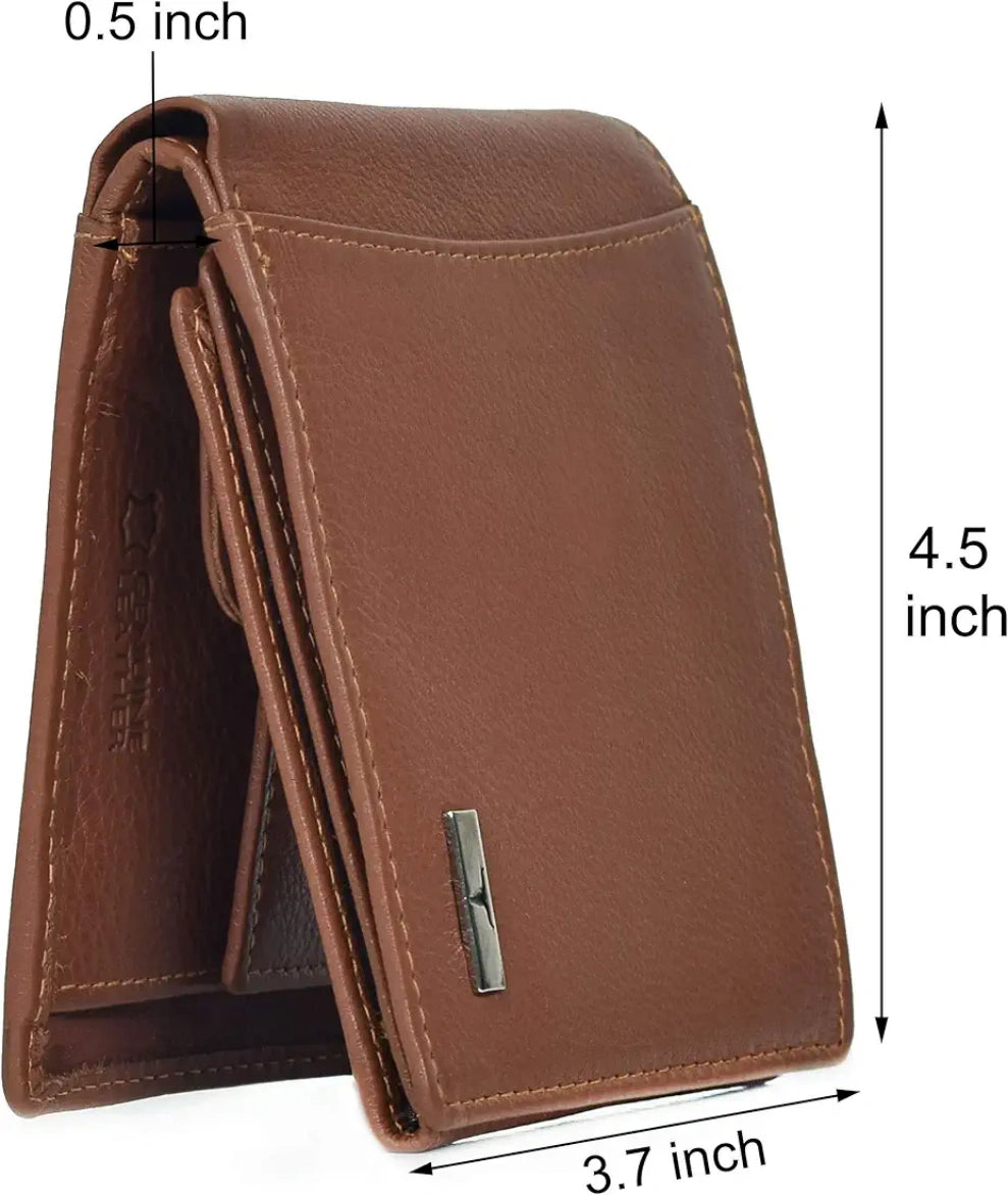 Handmade Oliver Light Brown Leather Wallet for Men
