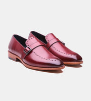 Handmade Burgundy Strap Loafer - 9.5