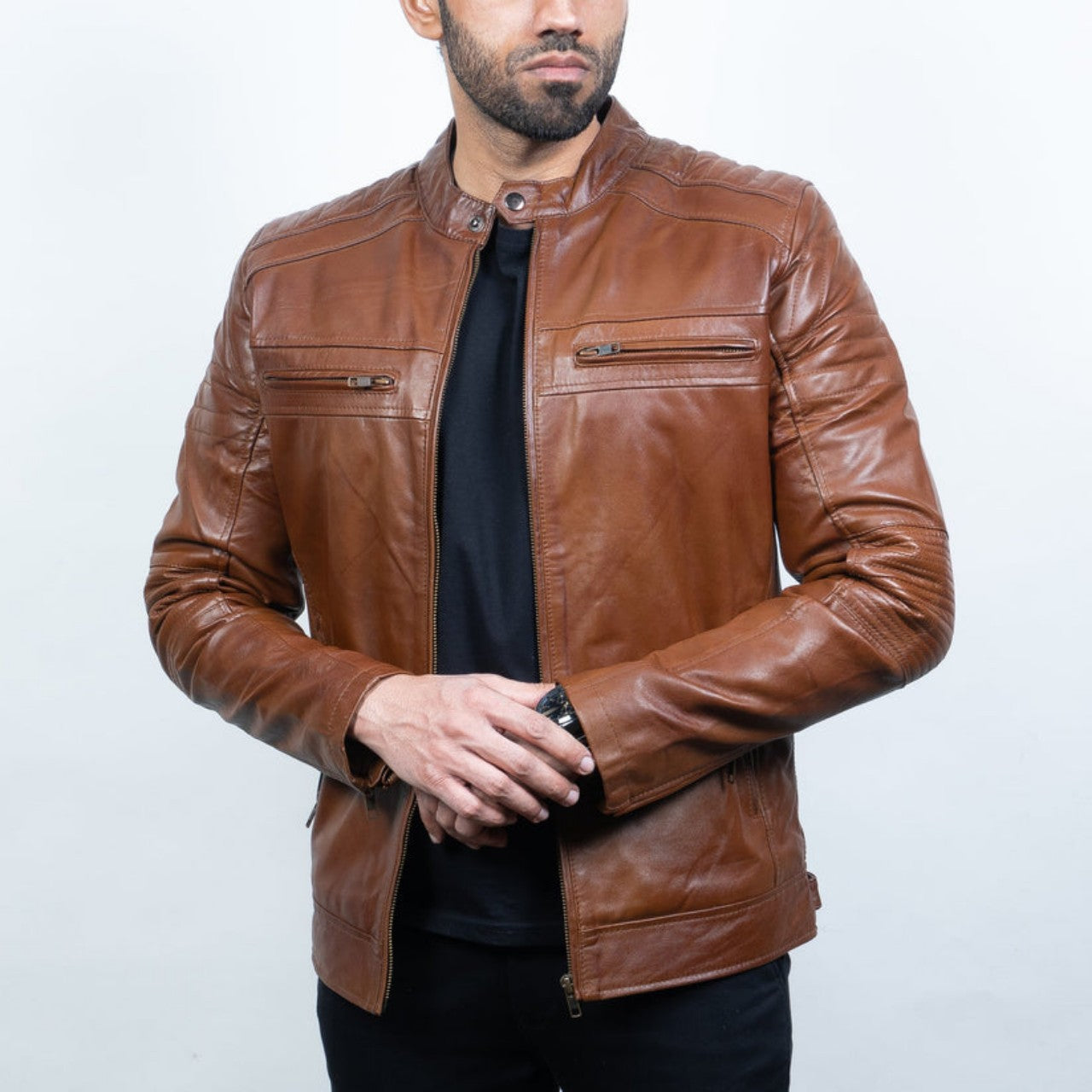 Vesture Leather Biker Jacket - XXL