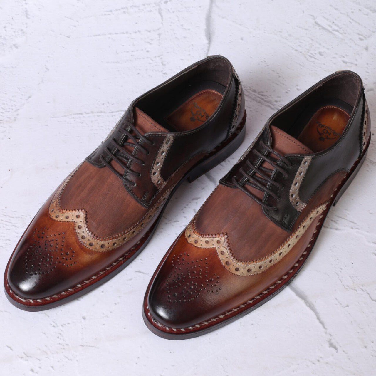 MATT BROWN DESIGNER OXFORDS IN BROWN - 9.5