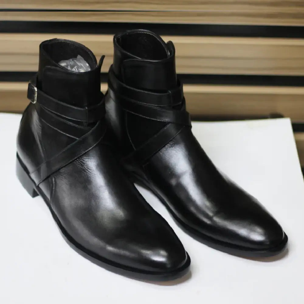 Handmade Jodhpurs Boots, Leather Buckle Boots For Men's