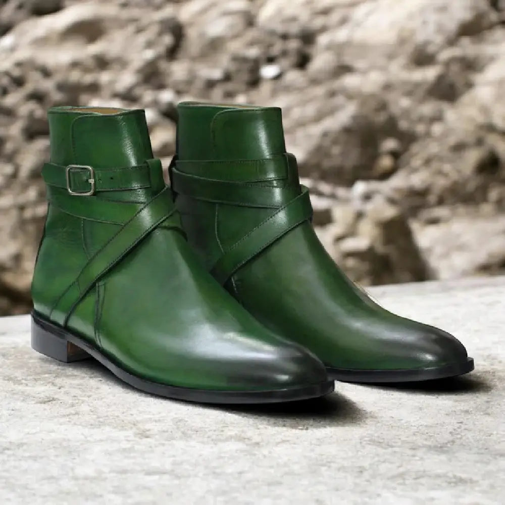 Handmade Jodhpurs Boots, Leather Buckle Boots For Men's
