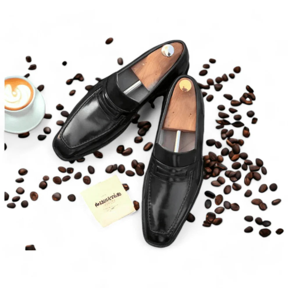 Handmade Burgundy Leather Slip-On Loafers for Men | Stylish Casual Dress Shoes