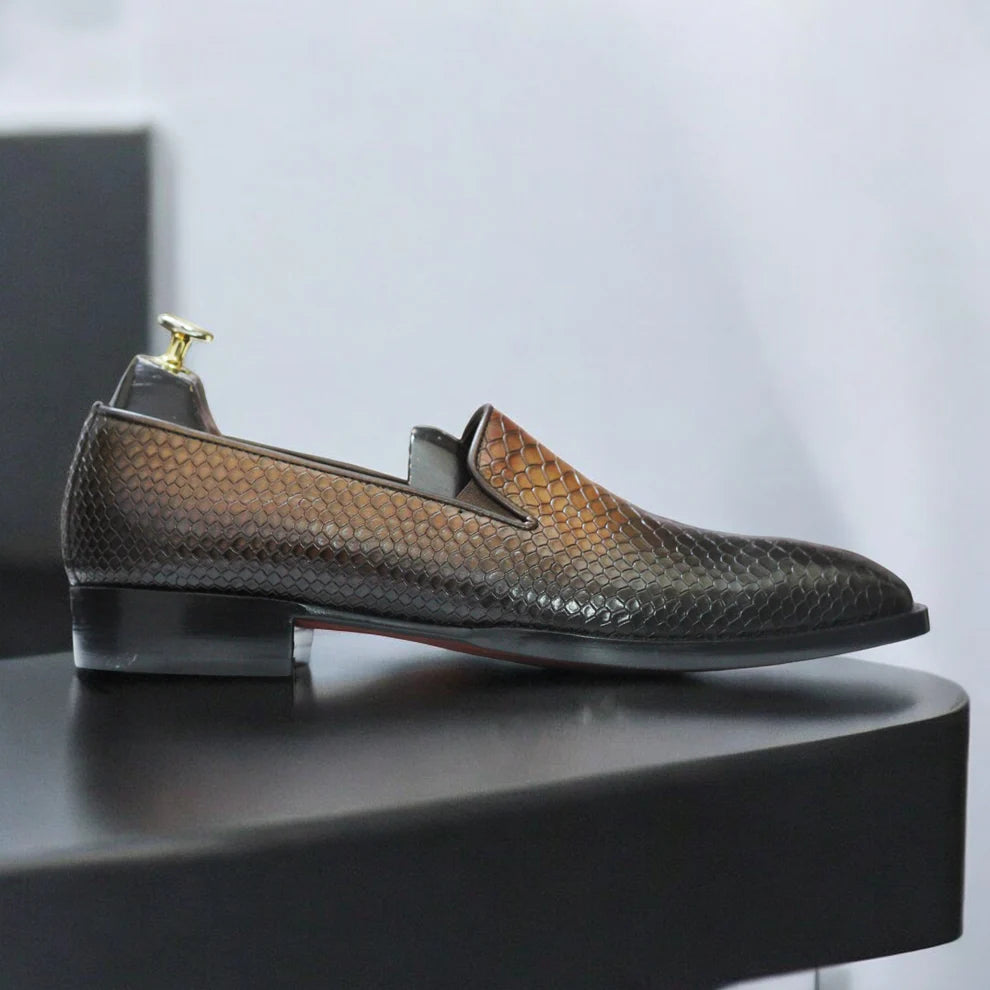 Handmade Python Slip-On Loafers | Luxury Leather Loafer Shoes for Men
