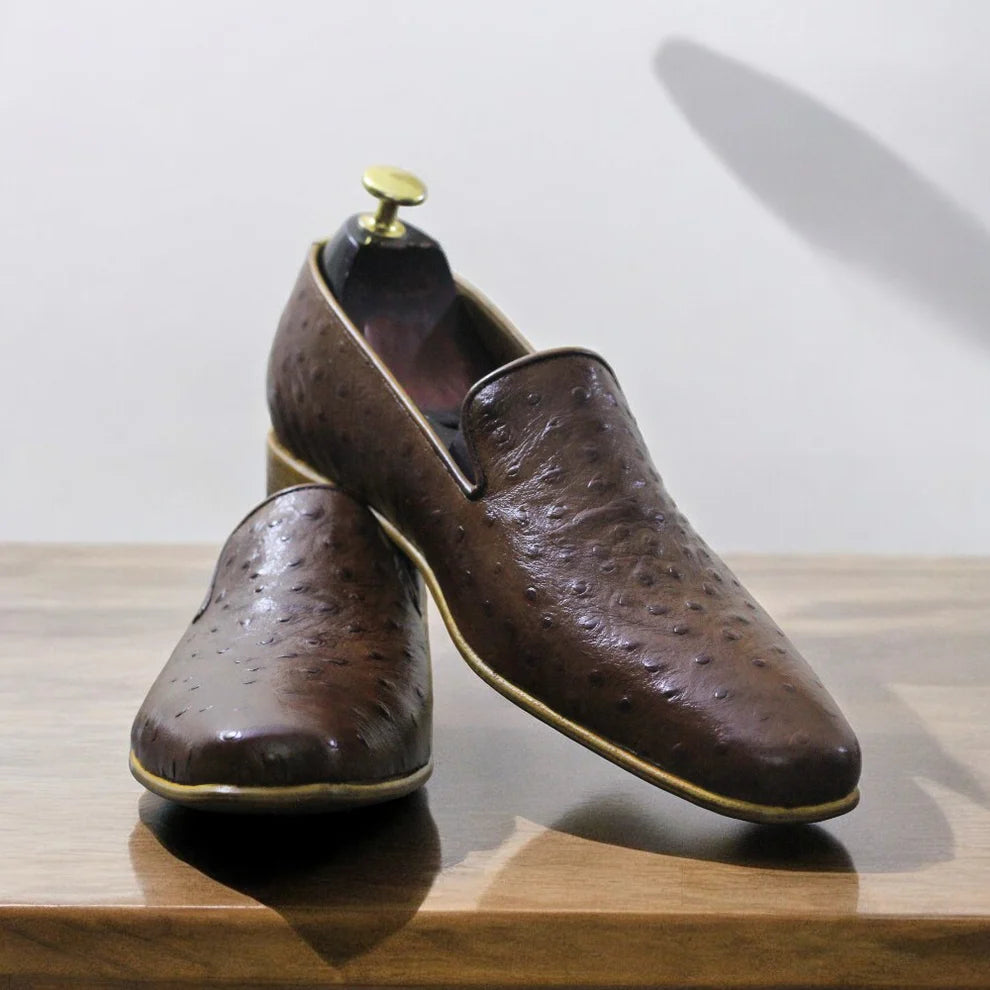 Ostrich Leather Loafers – Posh Foot Wears