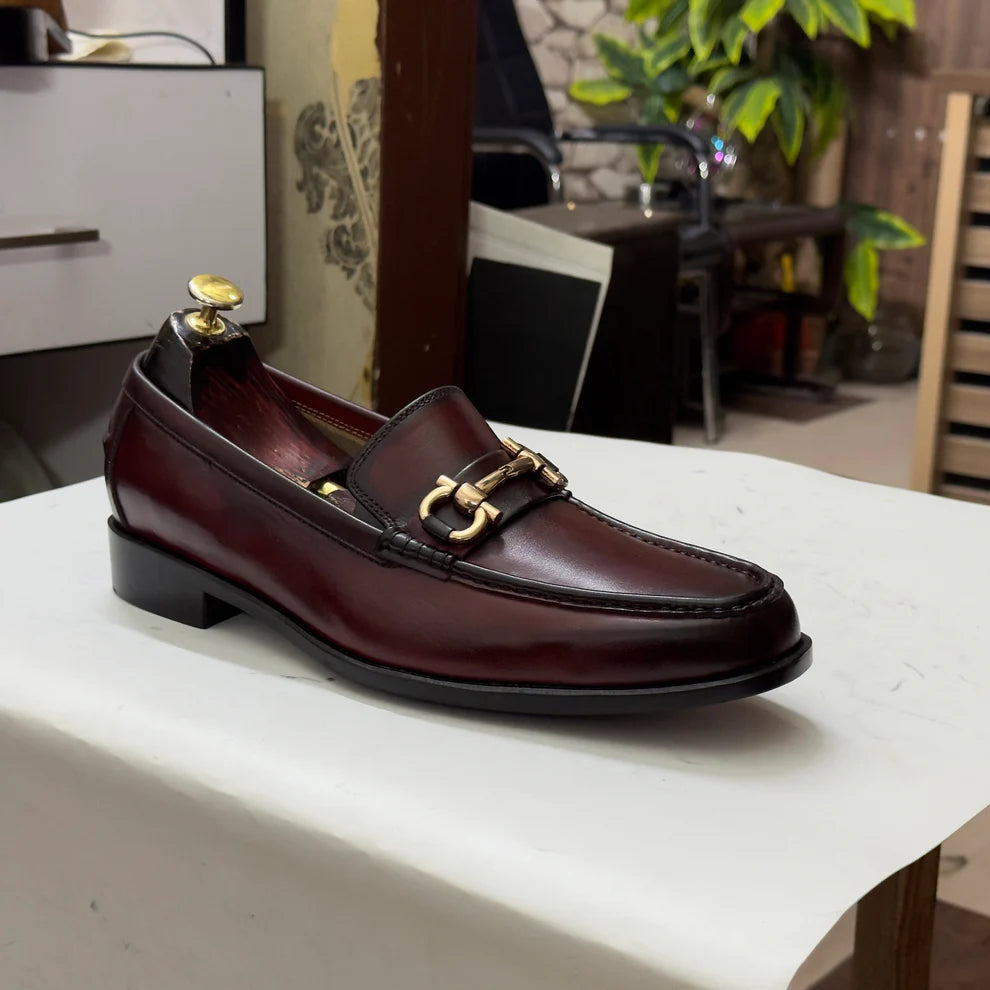 Handmade Men Brown Penny Loafers, Brown Loafers Dress Shoes