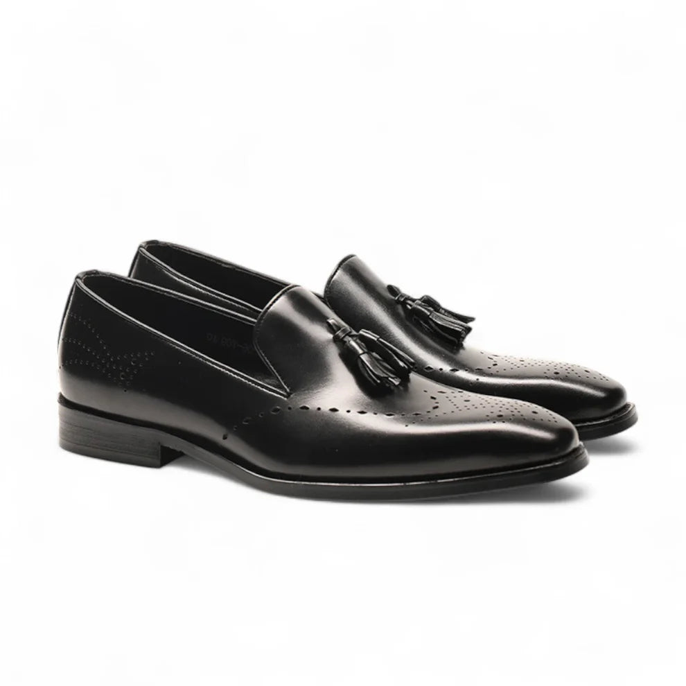 Brown Brogue Tassel Loafers