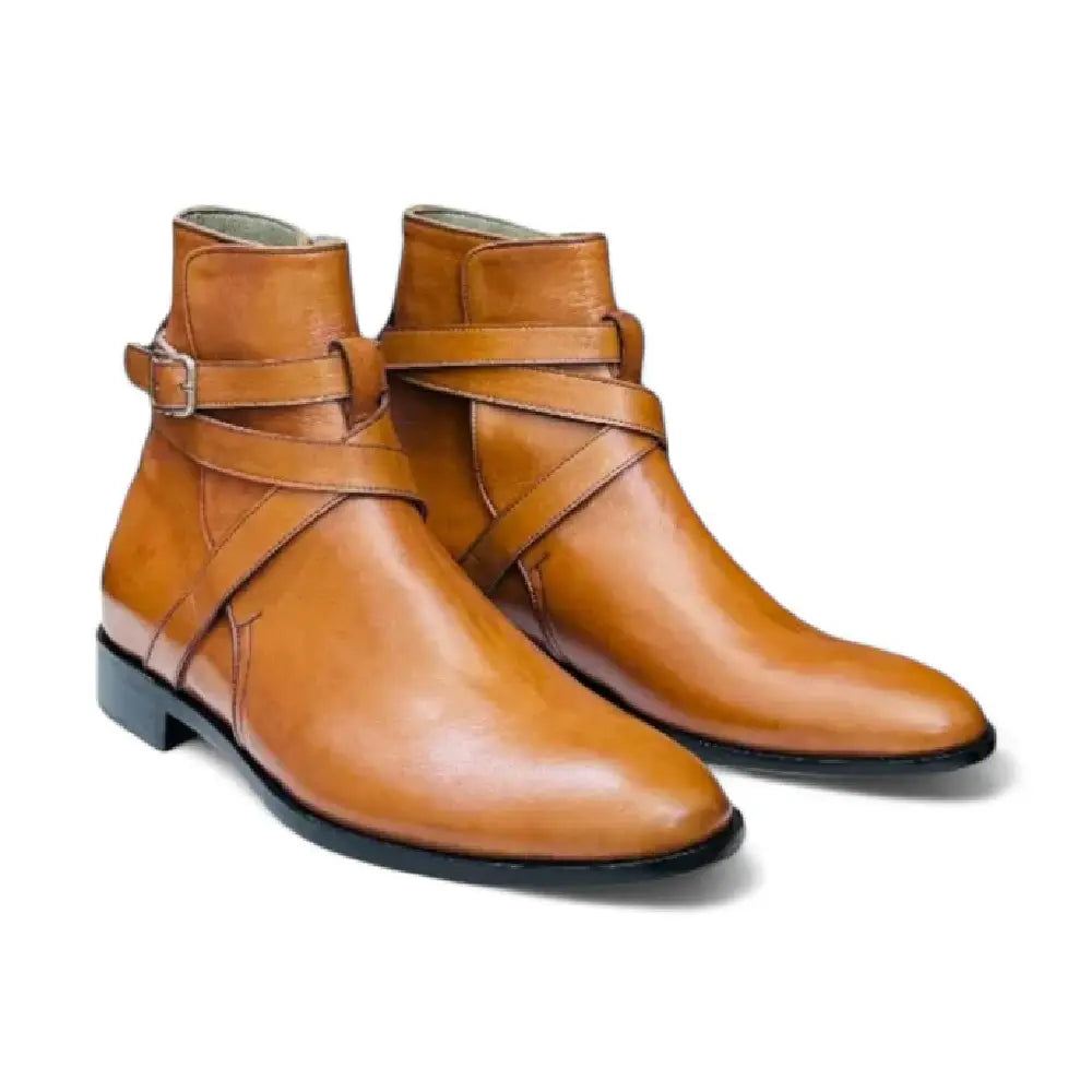 Men's Brown Jodhpur Ankle Boots | Stylish Leather Footwear