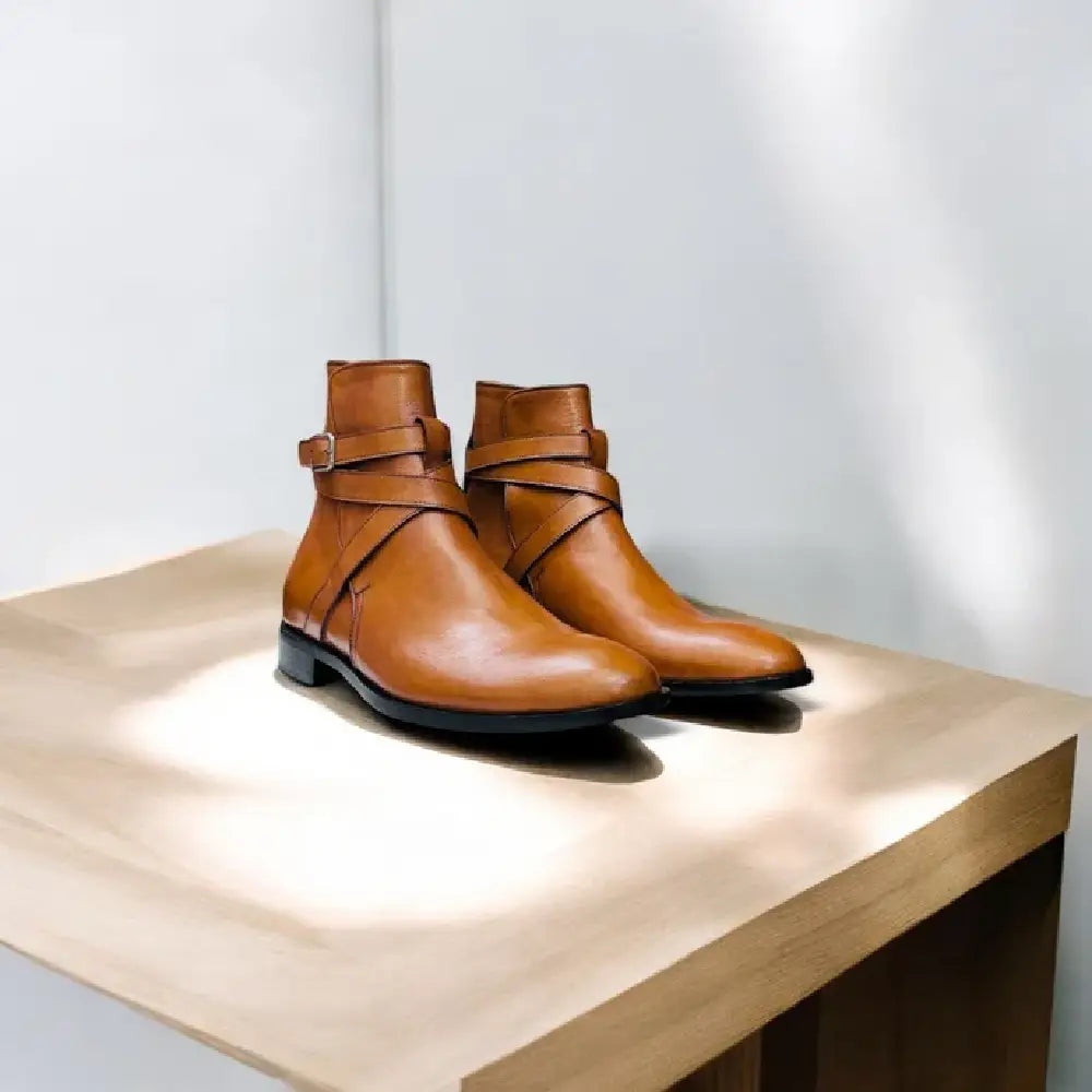 Men's Brown Jodhpur Ankle Boots | Stylish Leather Footwear