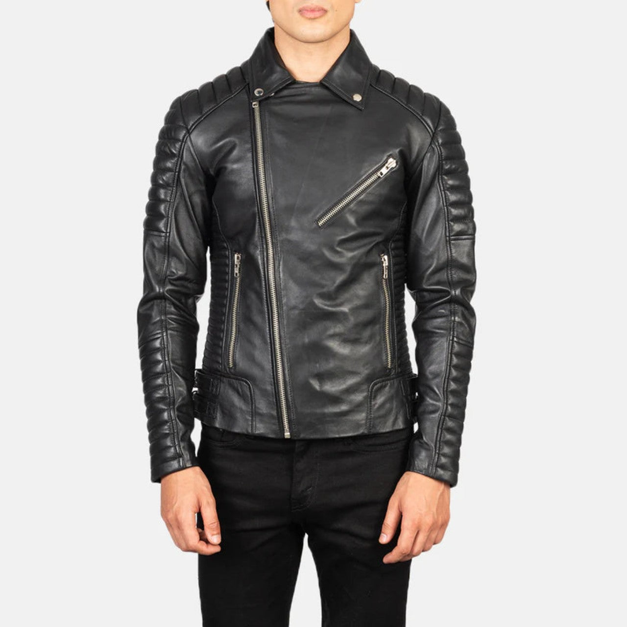 Armand Leather Biker Jacket - XXL