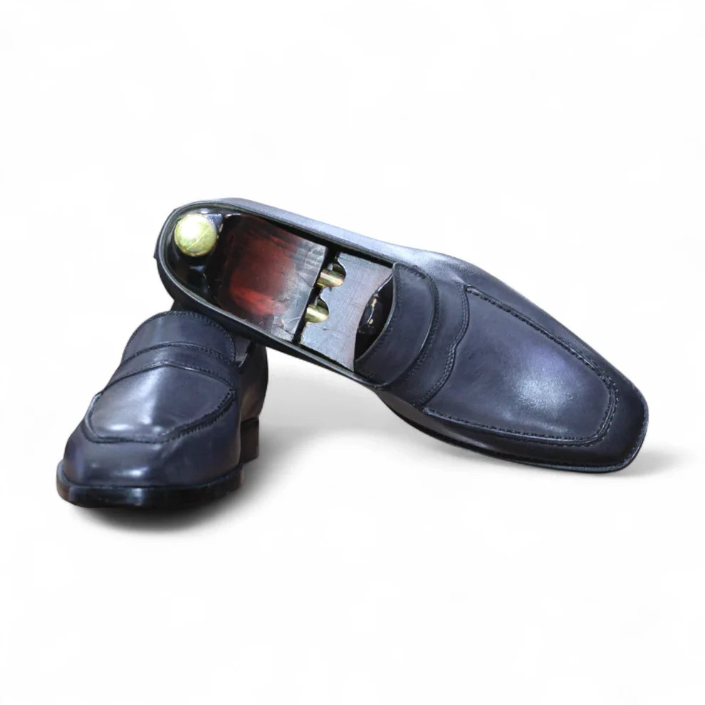 Men's Grey Moccasin Loafers Shoes