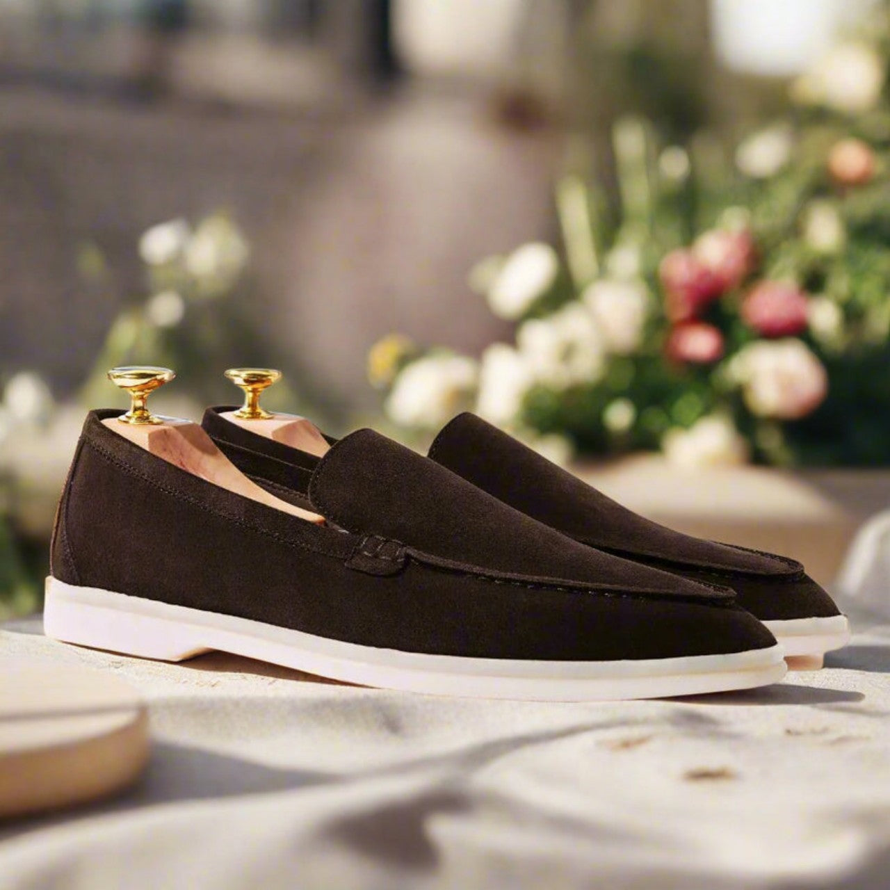 Handmade Brown Suede Loafer