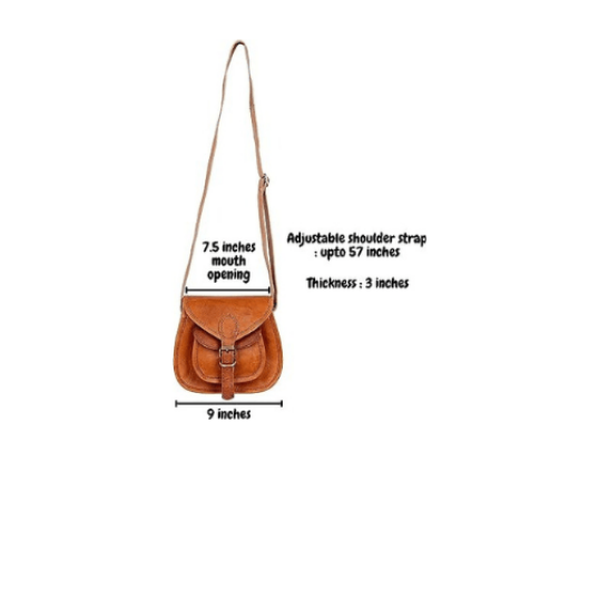 Crossbody Handcrafted Small Goat Leather Sling Bag for Women  100% Genuine Leather