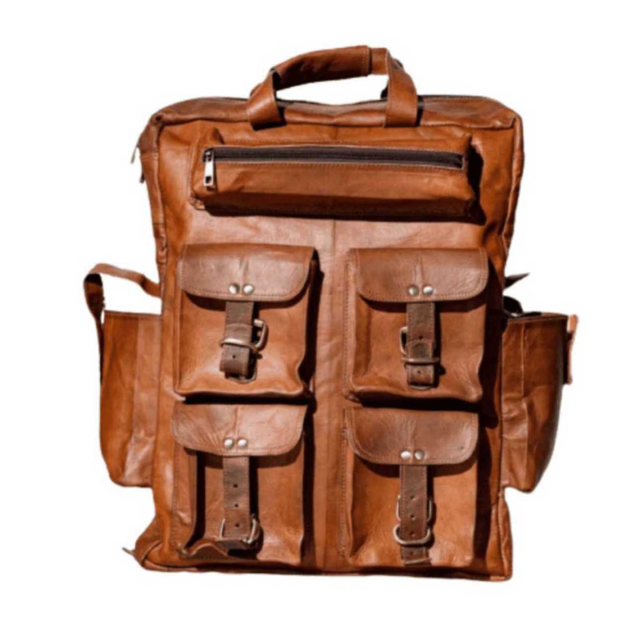 Kalite Leather Seven Pocket Goat Leather Backpack
