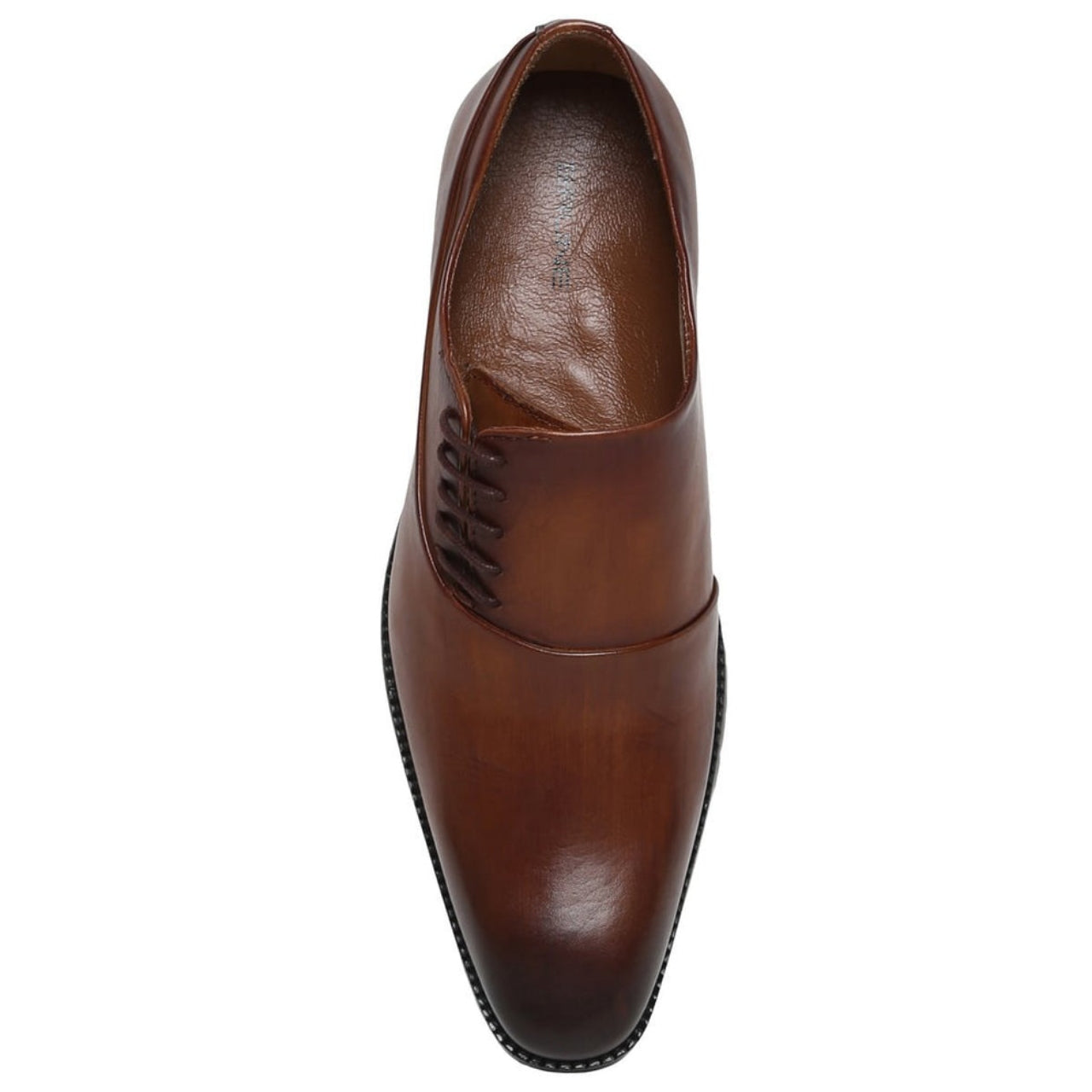 Handmade Men Brown Side Lace Squared Toe Leather Oxford Formal Shoes