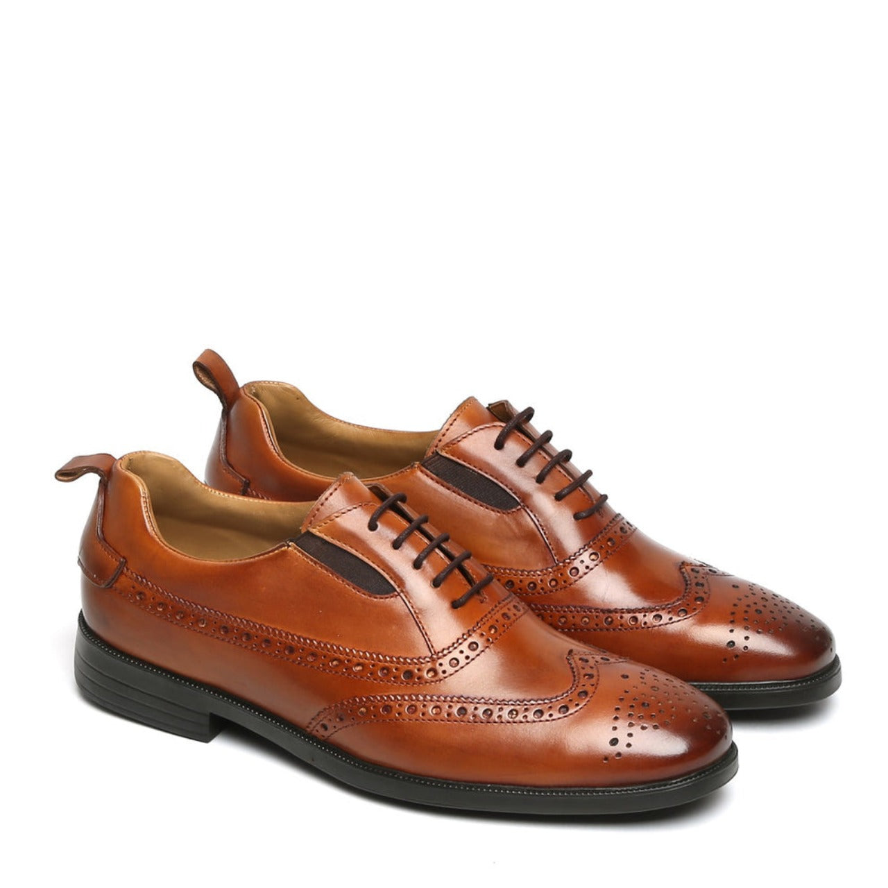Handmade Tan Leather Lace-UP