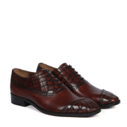 Handmade CAP TOE DEEP CUT ESPRESSO LEATHER DOUBLE SHADE MEN'S FORMAL SHOP TOE DEEP CUT ESPRESSO LEATHER DOUBLE SHADE MEN'S FORMAL SHOES