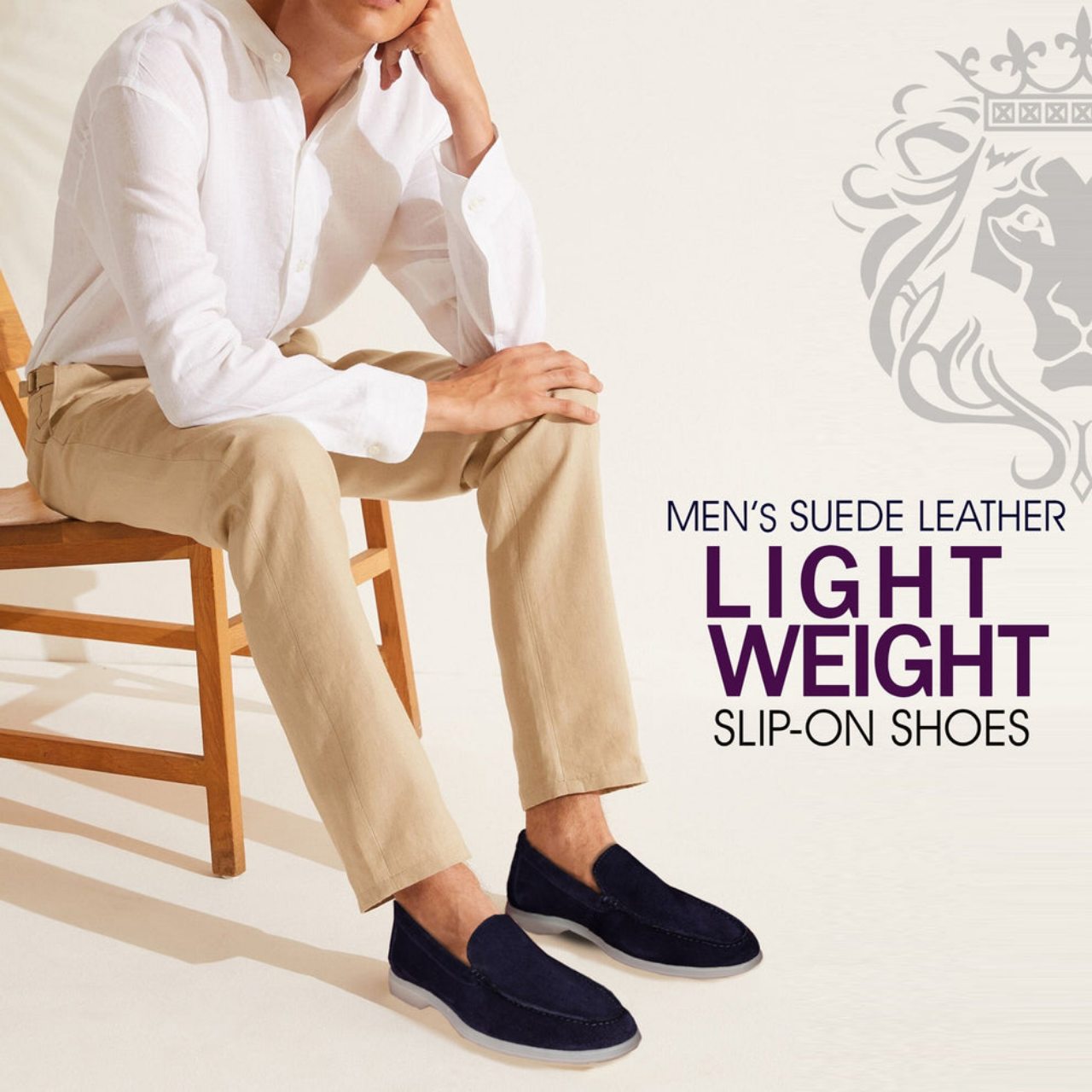 Handmade Easy Walk Yacht Shoes In Navy Blue Suede Leather