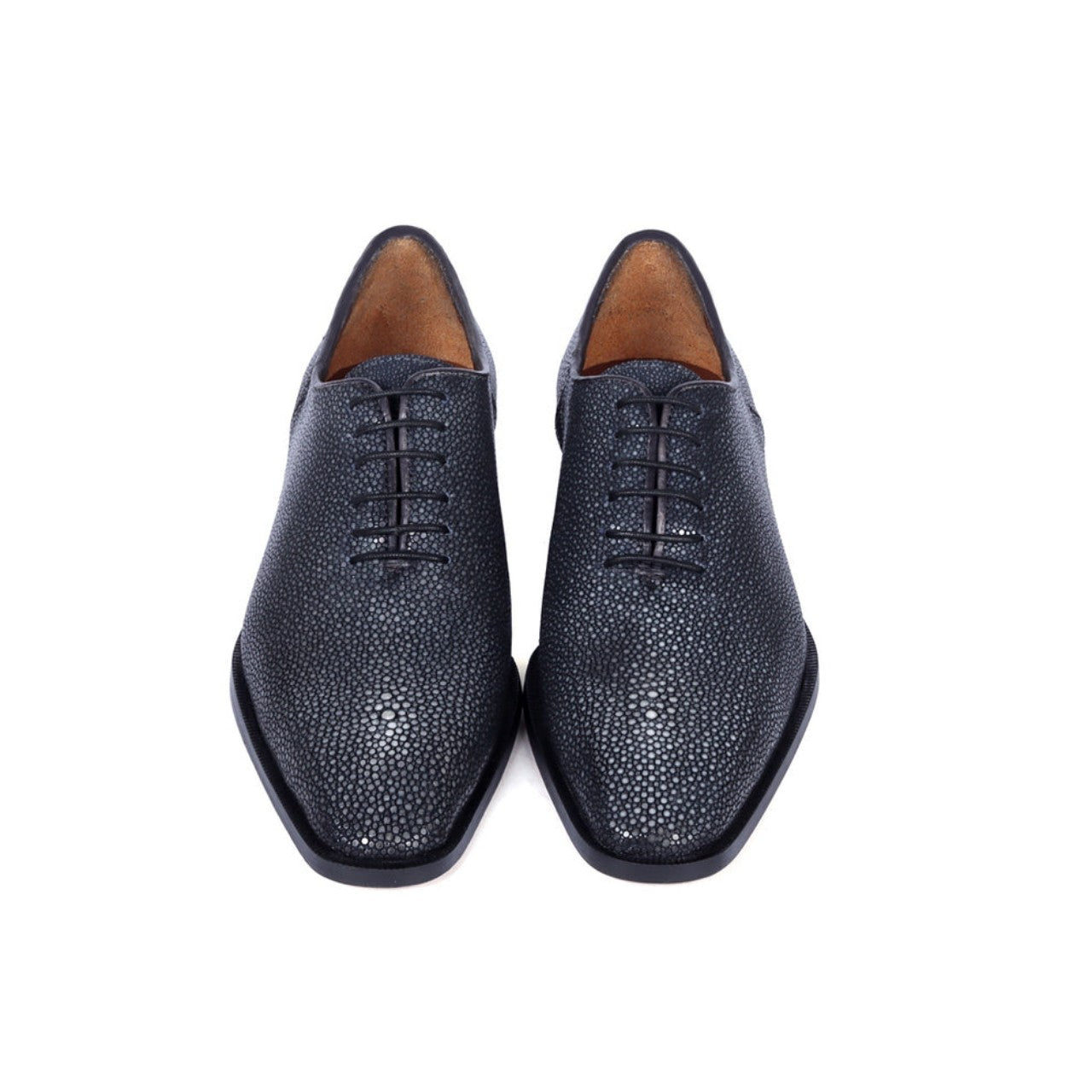 HANDMADE OXFORDS LACE-UP FORMAL SHOES IN STINGRAY FISH LEATHER
