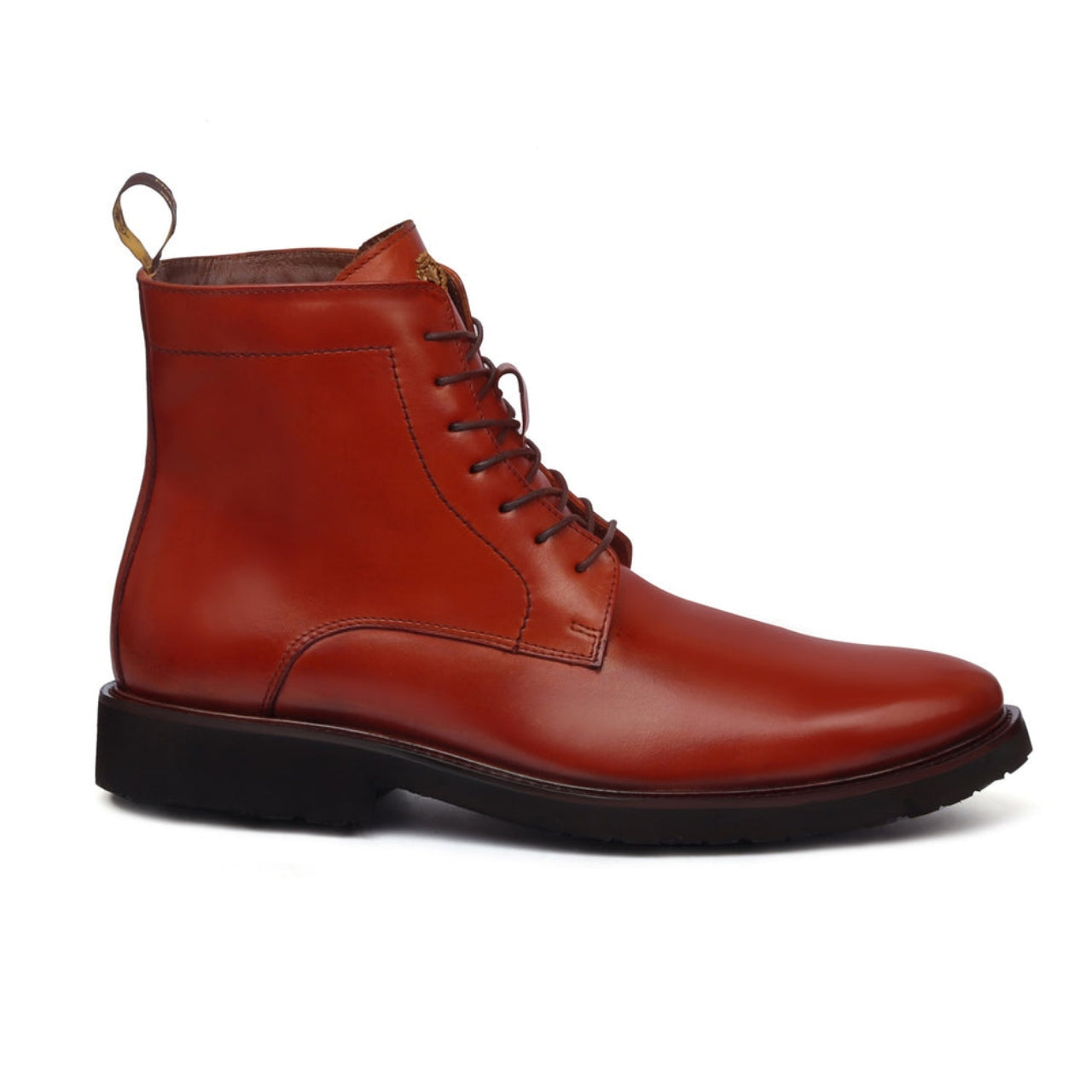 Handmade High Ankle Tan Leather Boots