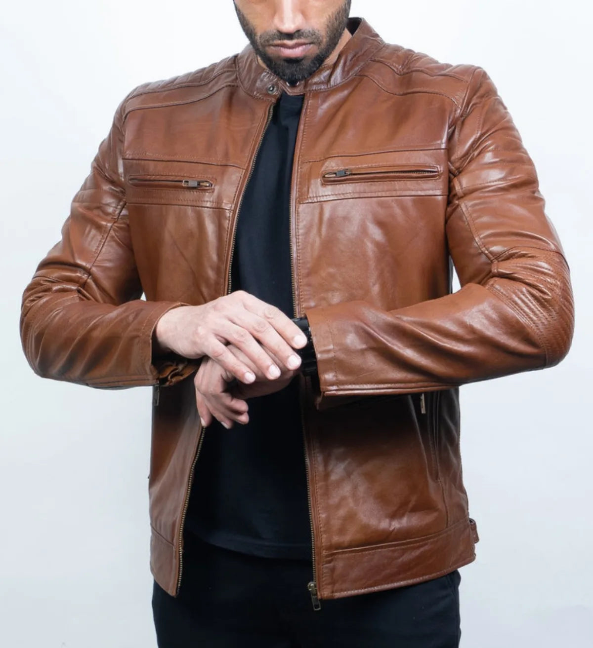 Vesture Leather Biker Jacket
