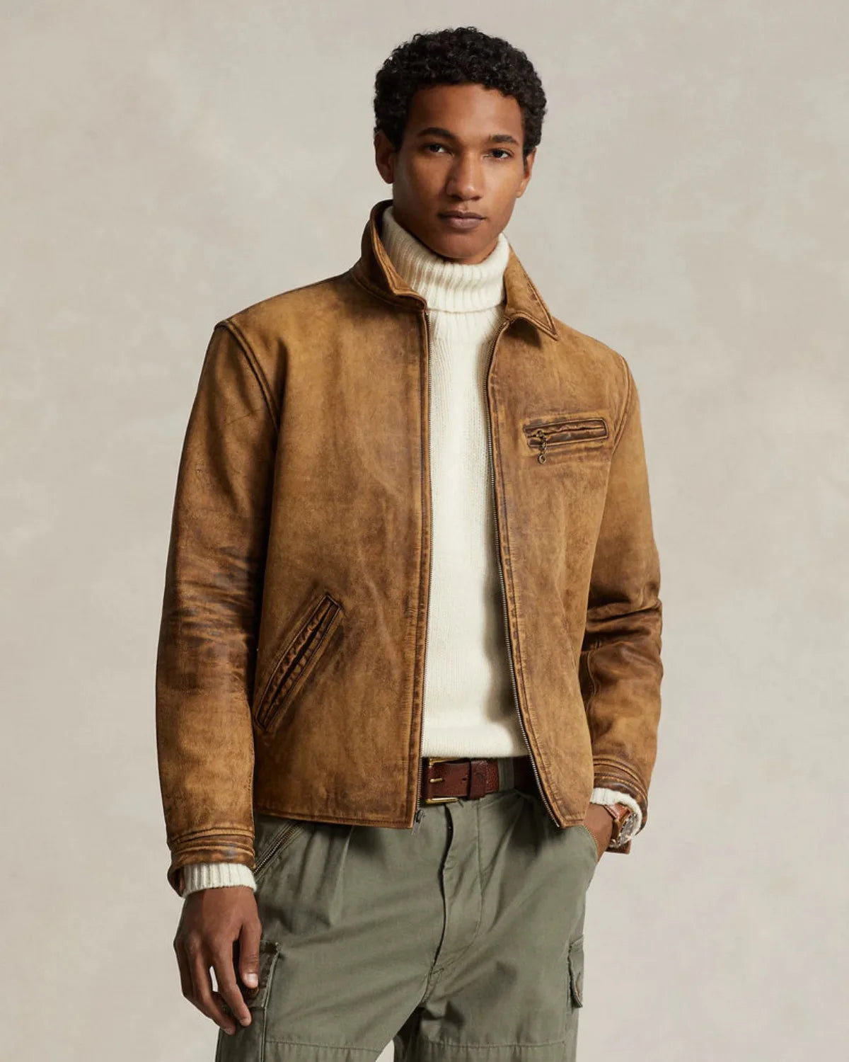 Buy Crunch Leather Biker Jacket