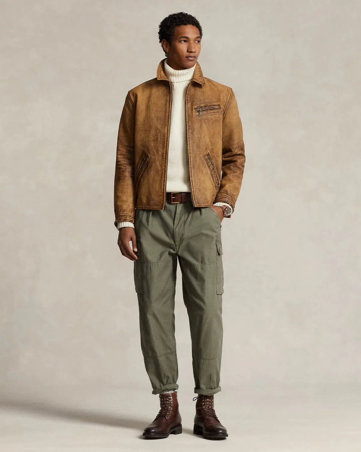 Buy Crunch Leather Biker Jacket