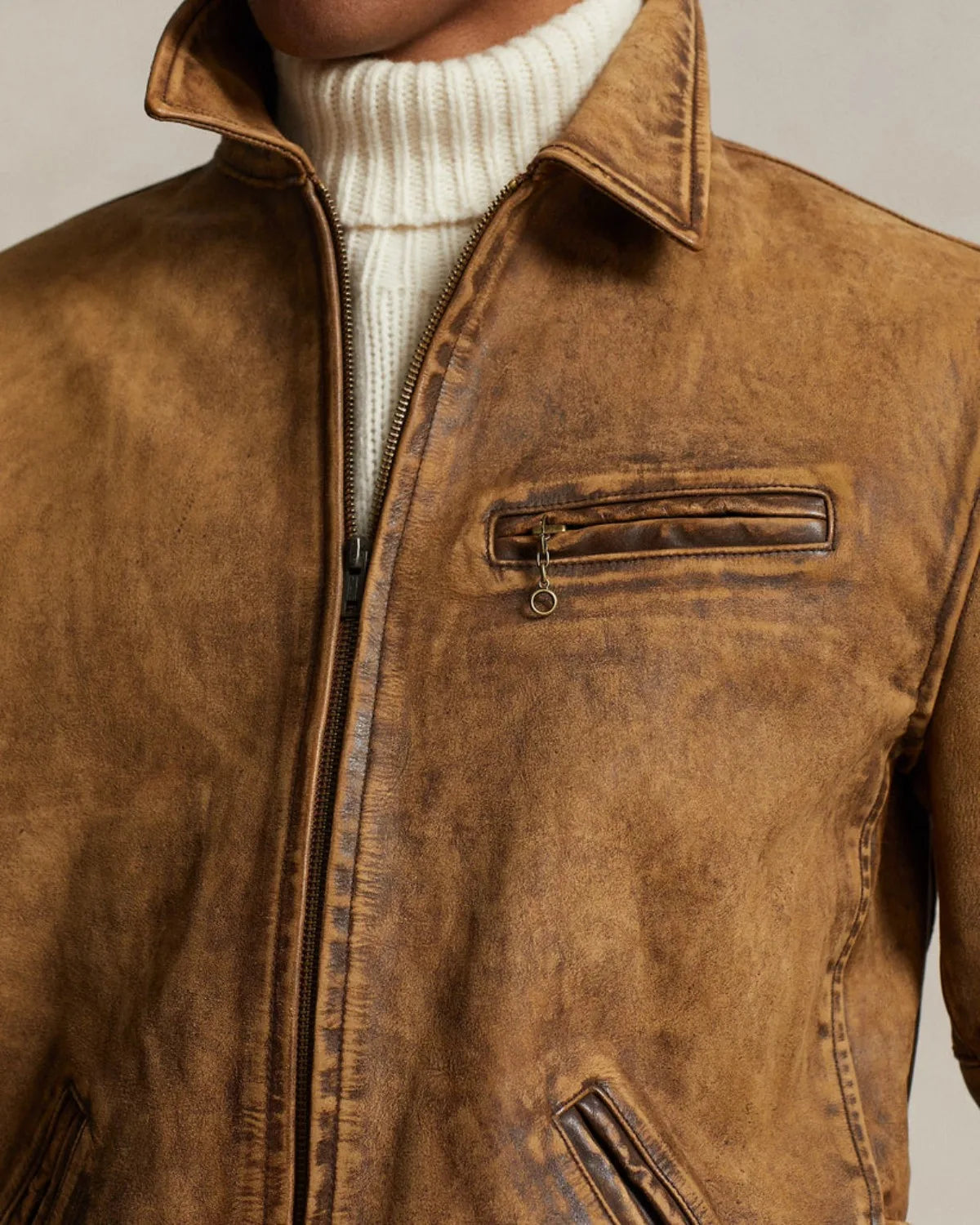 Buy Crunch Leather Biker Jacket