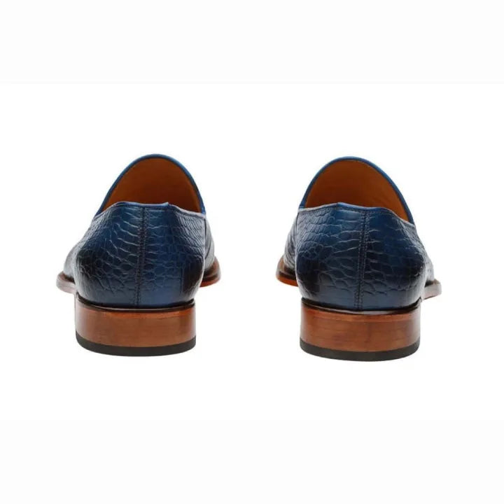 Blue Croco Tassel Loafer
