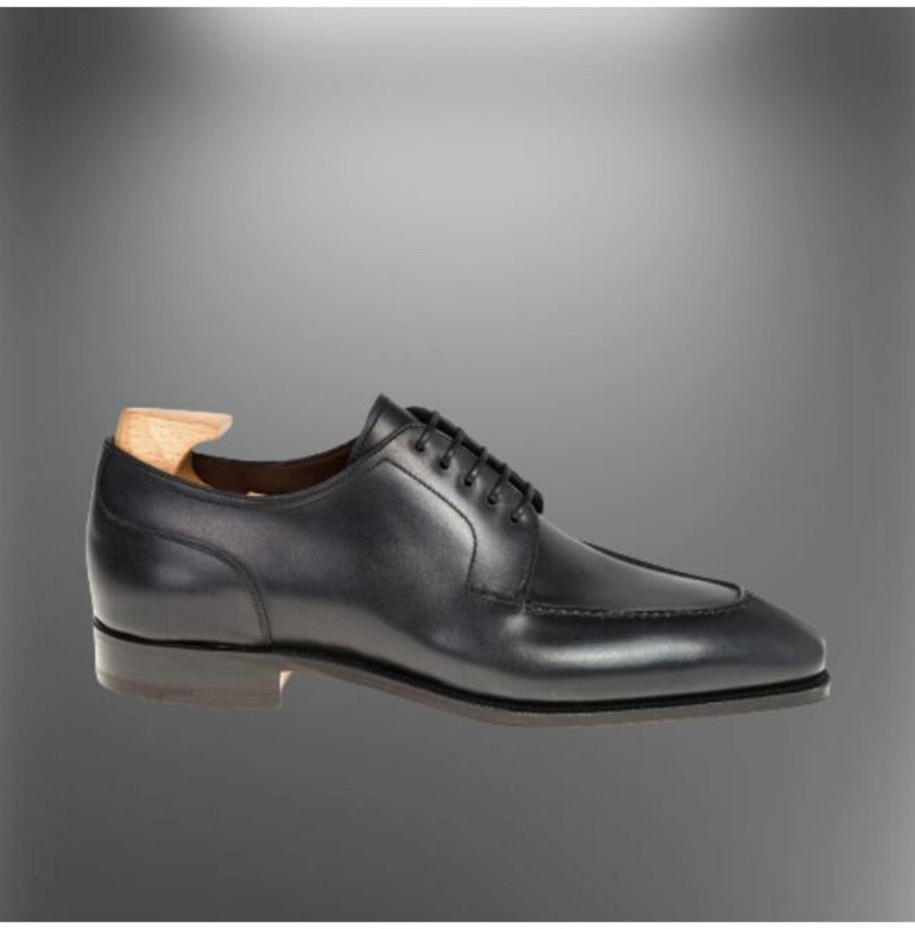Handmade Black Leather Formal Dress Shoes, Business Office Shoes