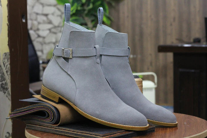 Stylish Gray Suede Jodhpurs – Crafted for Comfort and Sophistication