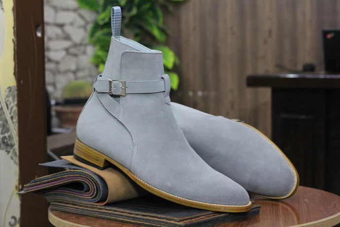 Stylish Gray Suede Jodhpurs – Crafted for Comfort and Sophistication