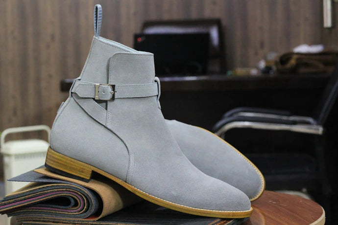 Stylish Gray Suede Jodhpurs – Crafted for Comfort and Sophistication