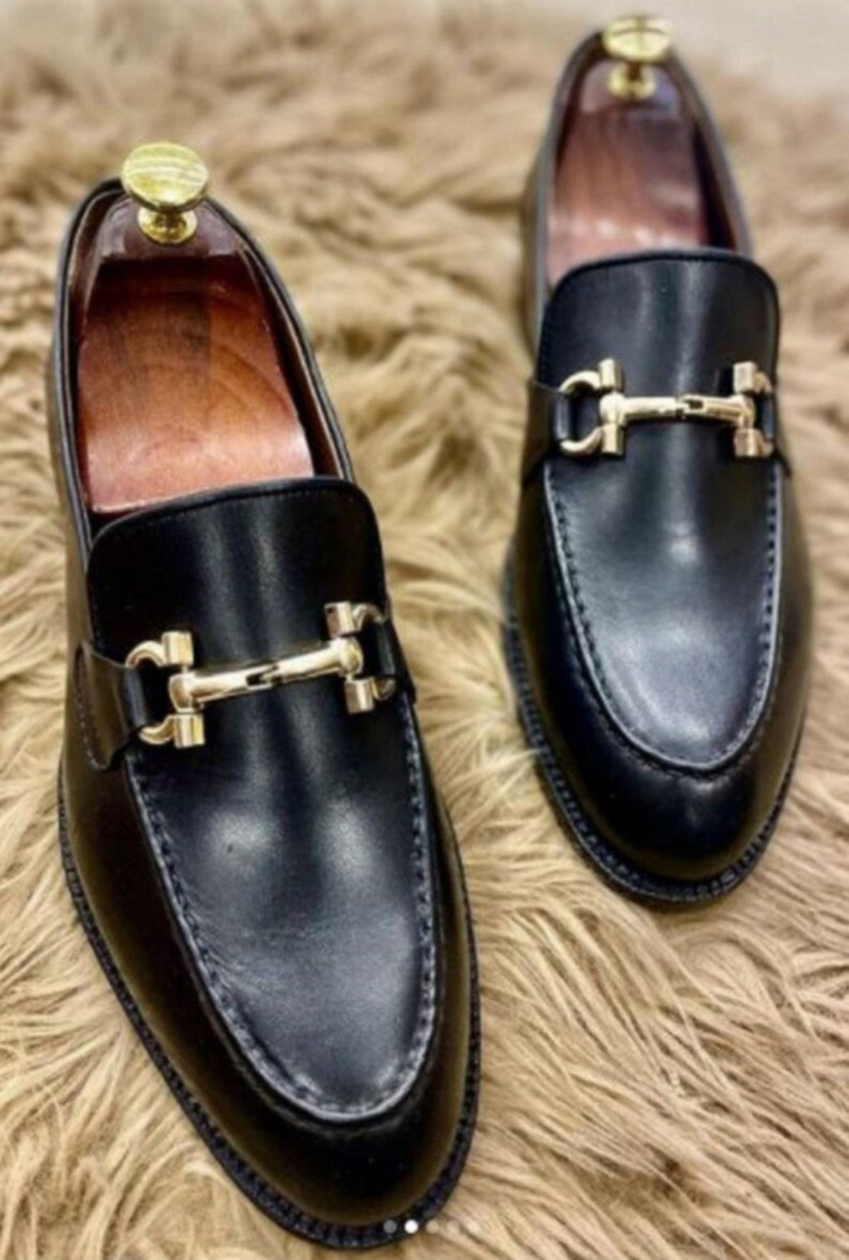 Handmade Men Black Leather Loafer Shoes Peas Shoes,Casual Loafer Shoes