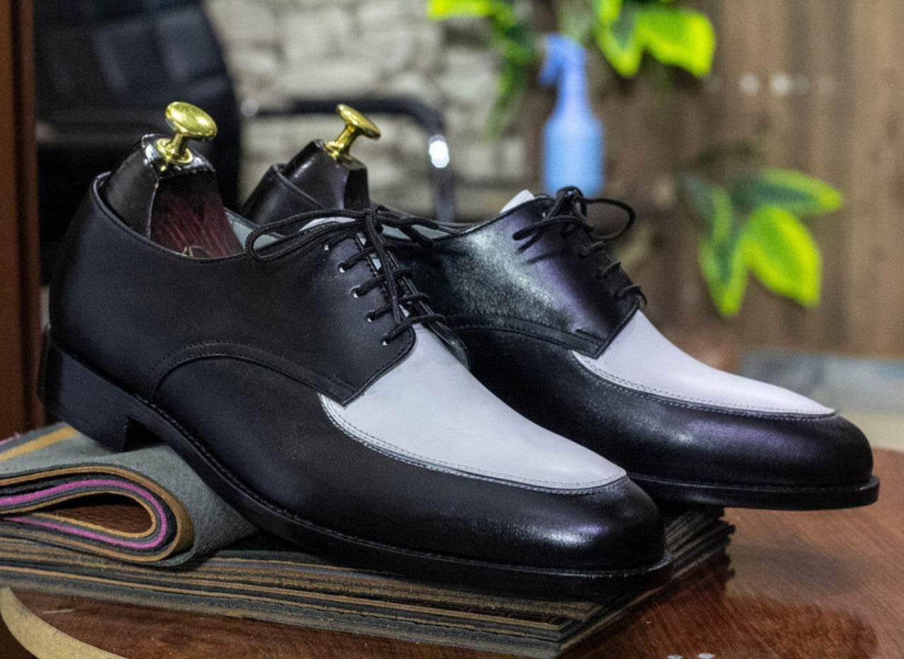 Handmade Derby Shoes For Men, Dress Formal Lace Shoes - 9.5
