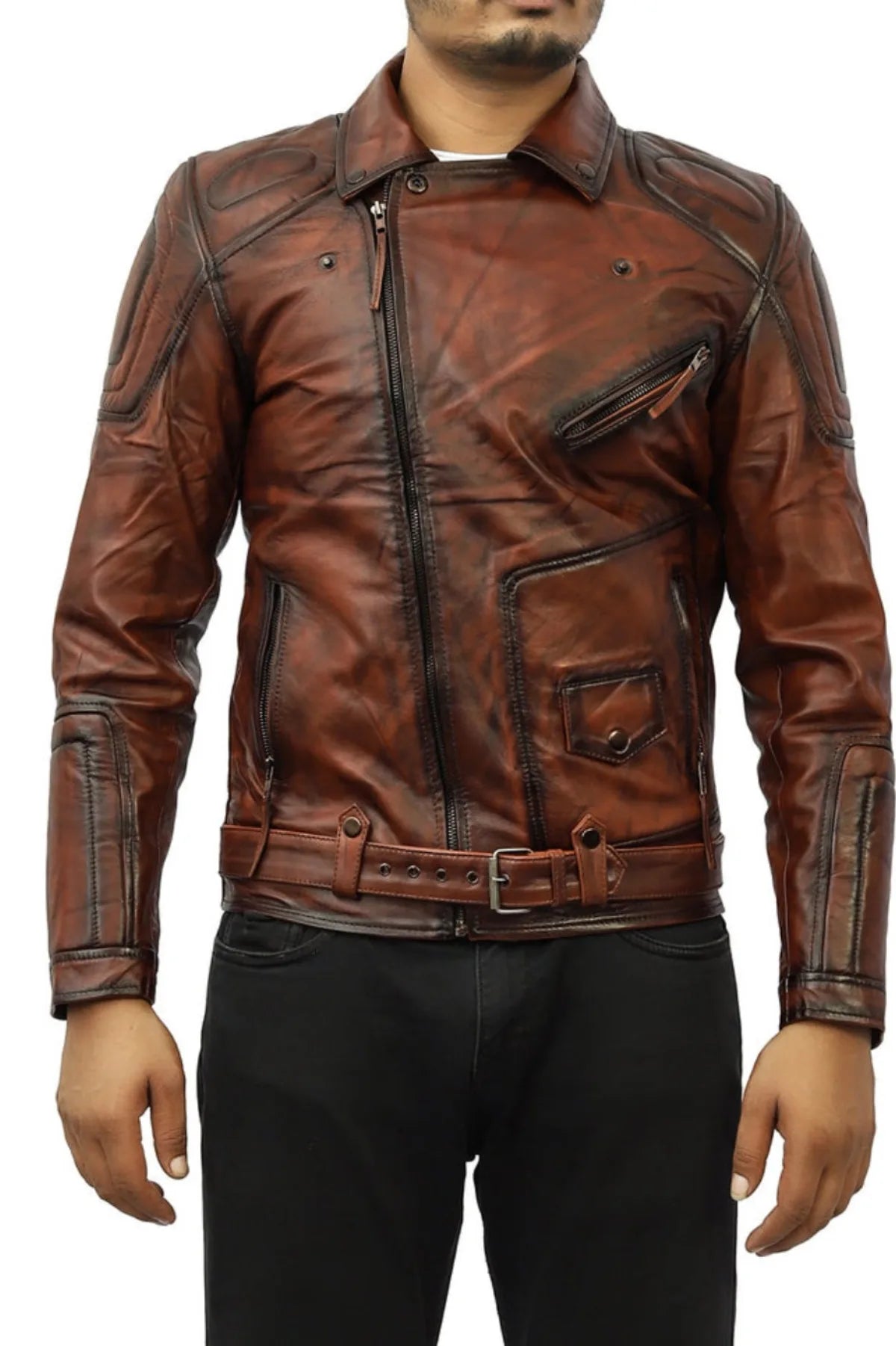 Cuban Leather Biker Jacket