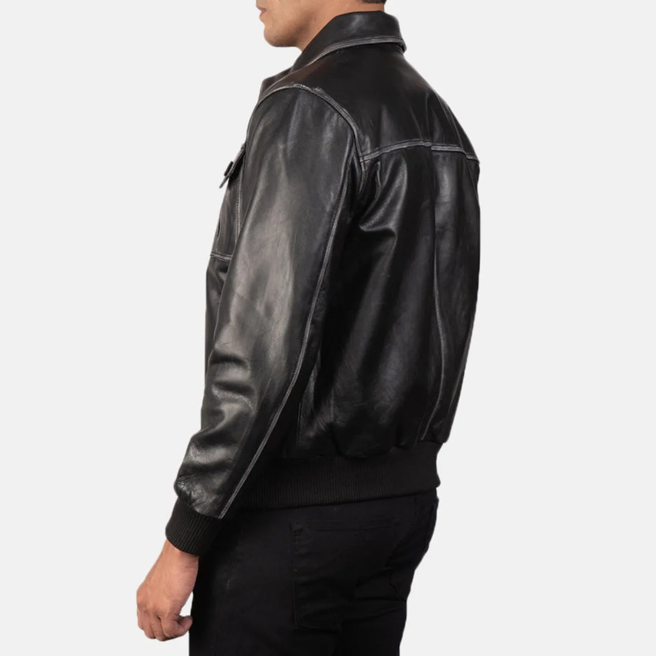 Aaron Leather Bomber Jacket