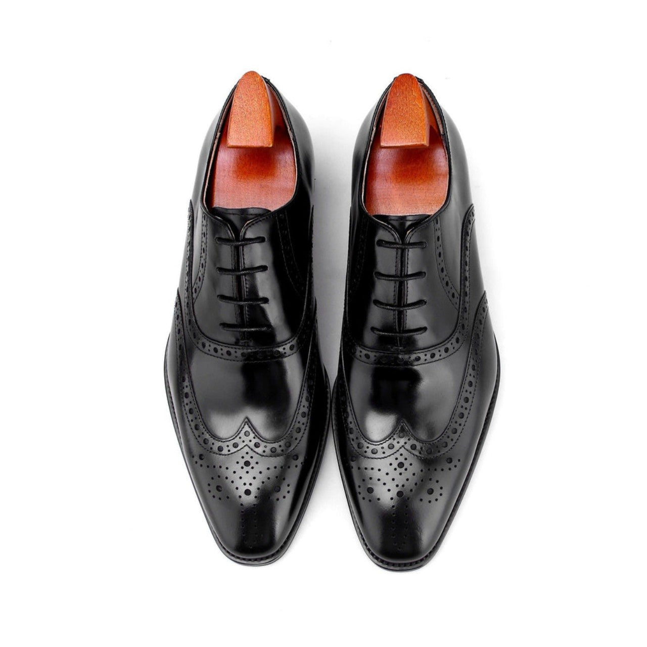 WINGTIP DERBY SHOES: - 9.5
