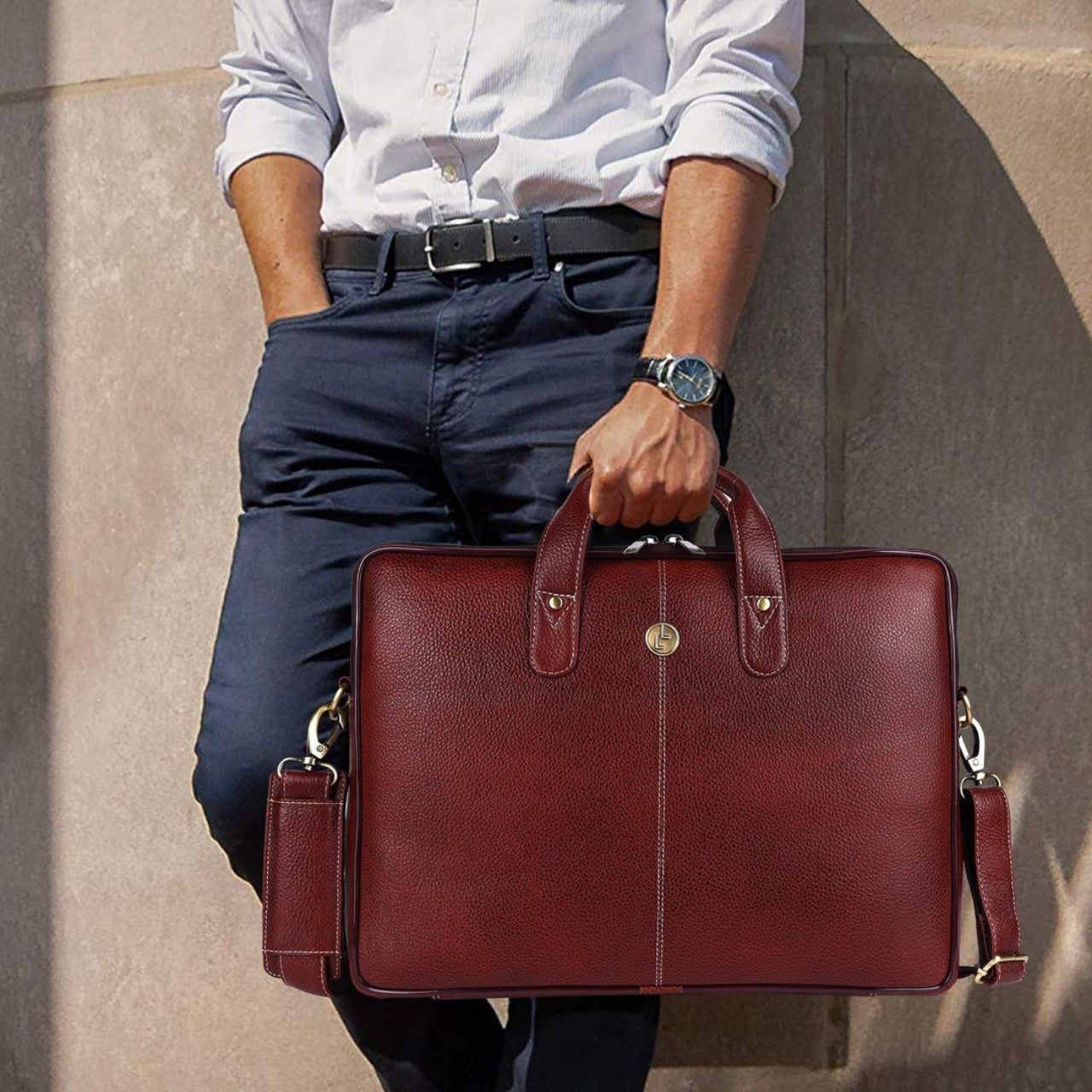 Handmade Chelsea Leather Crossbody Messenger Bag, Briefcase Bag, Laptop Bag, Crazy Horse Pull-Up Leather Vintage Bag, New Job Gift for Him