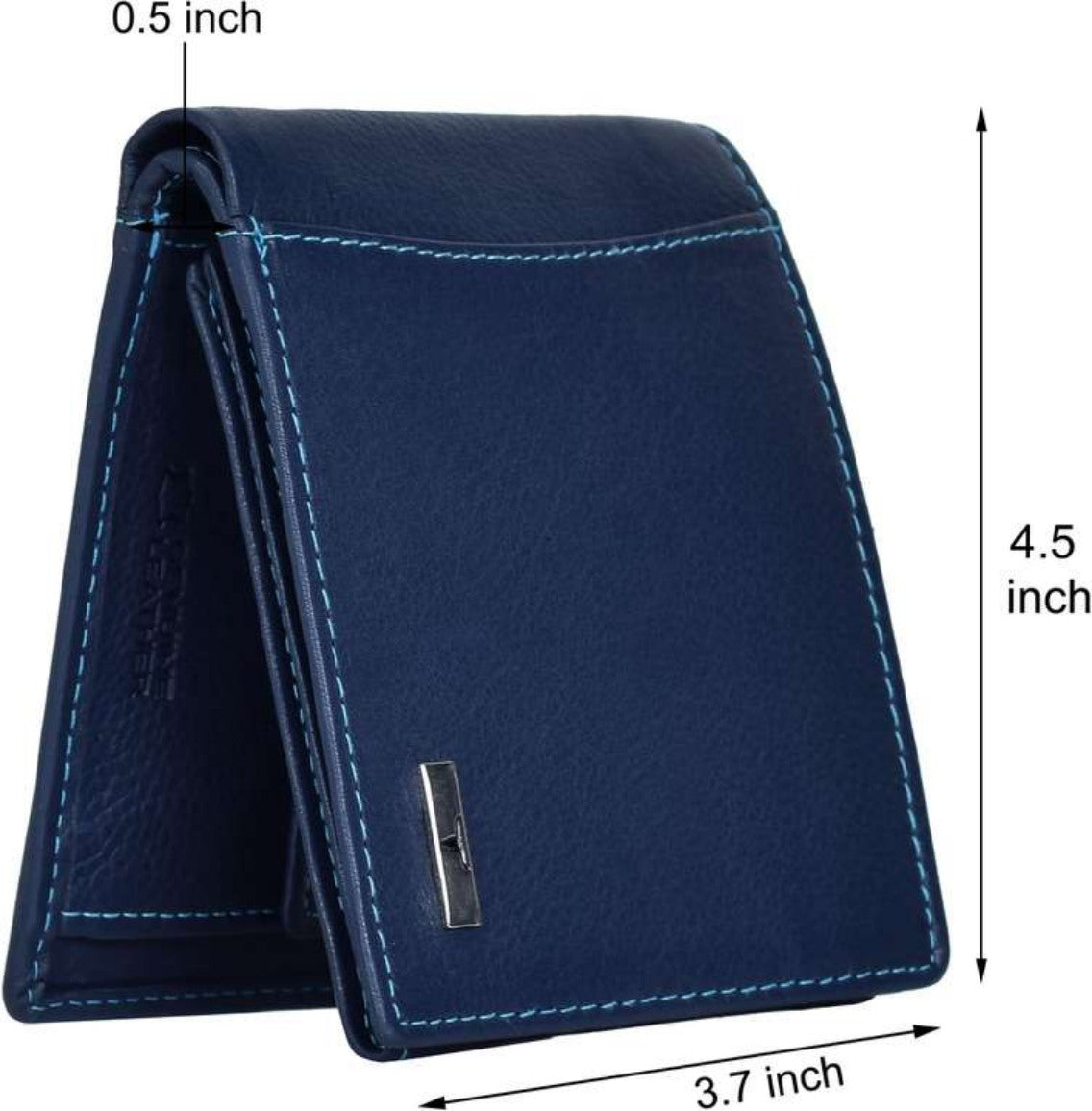 Handmade Blue Leather Wallet for Men