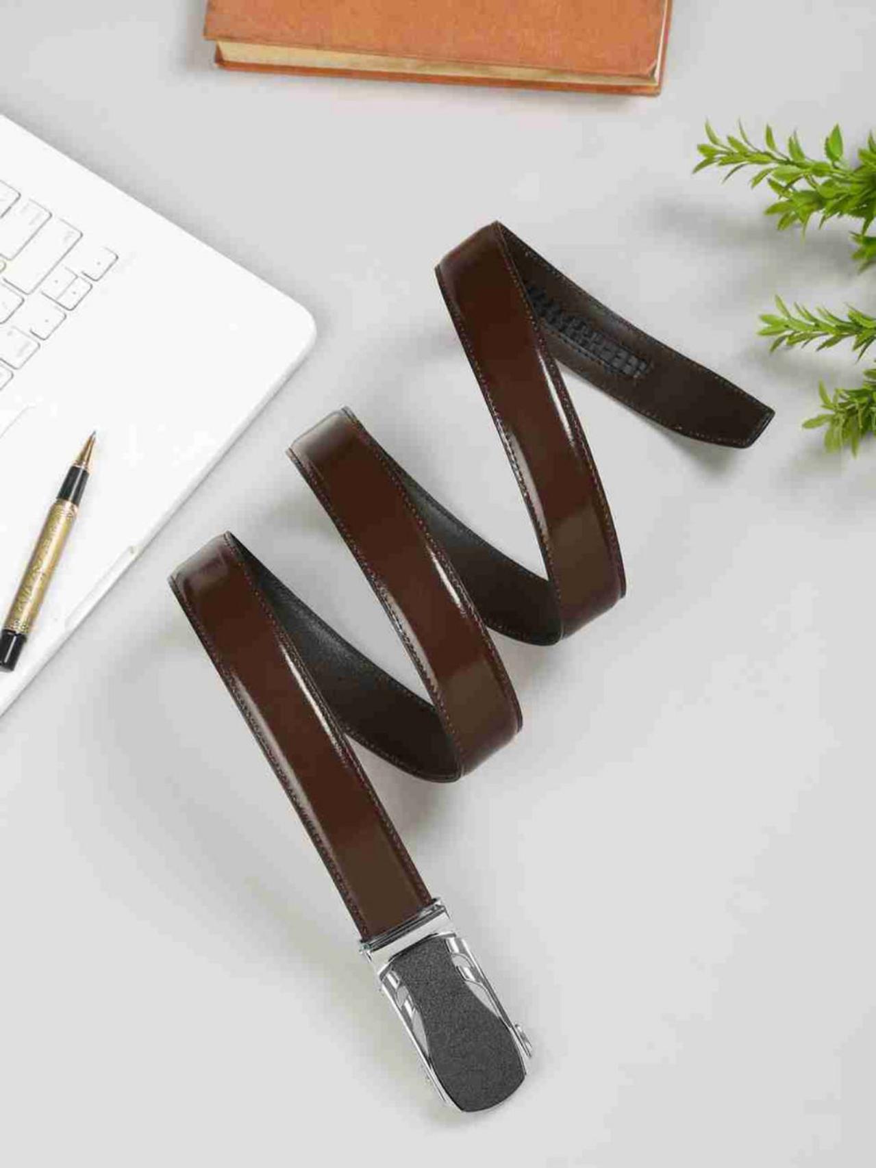 Handmade Brown Genuine Leather Formal Belt for Men