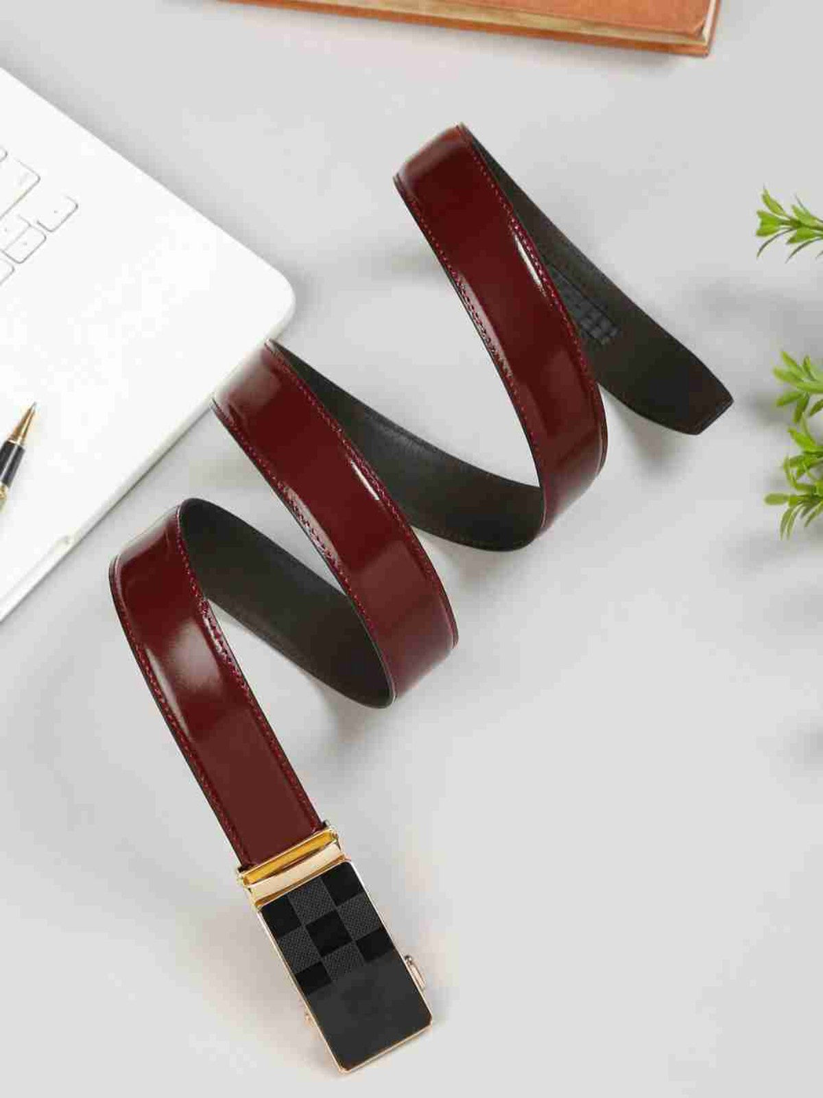 Handmade Brown Genuine Leather Formal Belt for Men